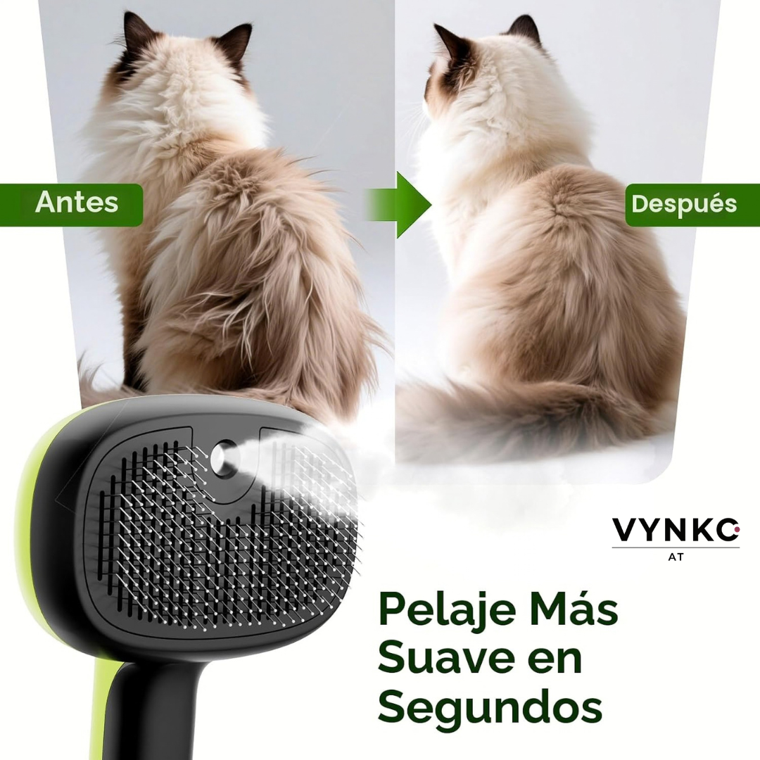 cepillo/peine para mascotas con sistema de nebulización