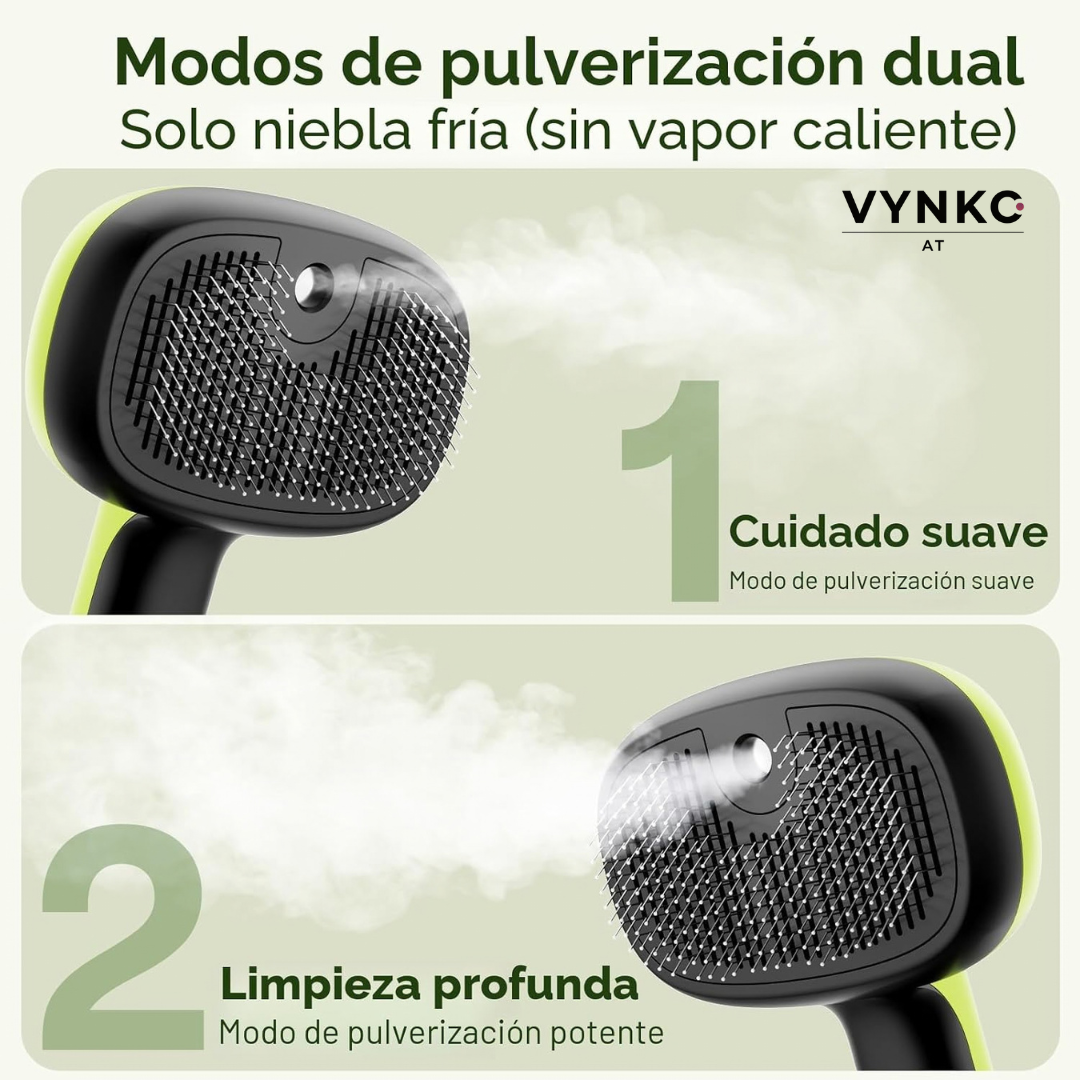 cepillo/peine para mascotas con sistema de nebulización